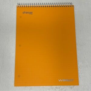 Top Flight Wired College Ruled 8.5x11.5 Notepad - Orange